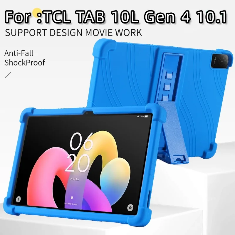 For TCL Tab 10L Gen 4 Tablet Case 10 inches Tablet Case Shell Shockproof Silicone Tablet Cover Lightweight Kids Friendly