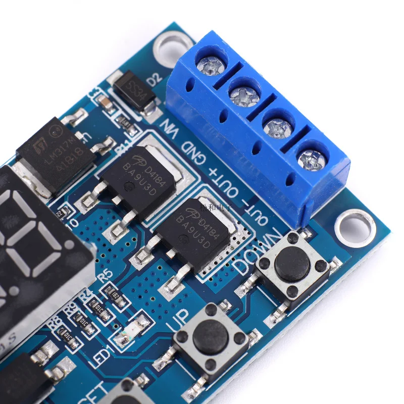 타이머 스위치 모듈 12V/24V 조정 가능한 지연 0.1초~999분 연속 트리거 루프 제어 릴레이 모듈 대체 무소음