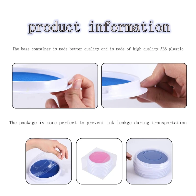 8 PCS Craft Ink Pad 8 Colors Washable Stamp Ink Pads Stamps Partner For Kids Paints Painting DIY Craft