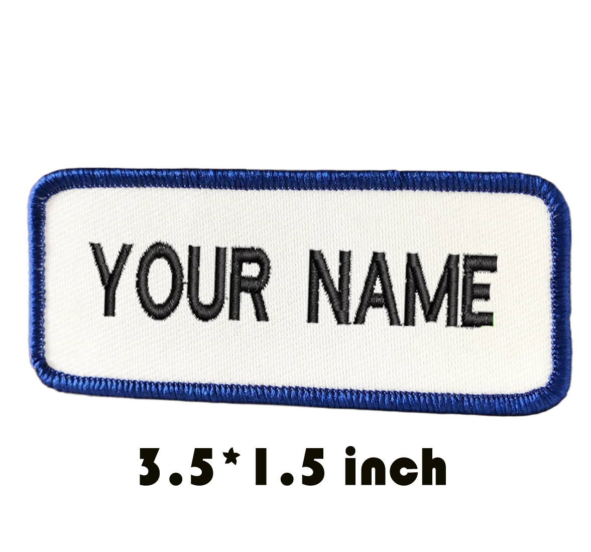 IRON-On Custom Embroidered Name Patch, Name Tag, Name Badge Rectangular 3.5\