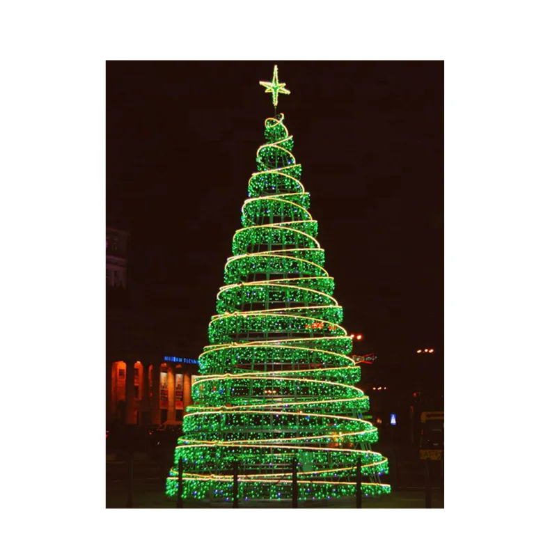 

Customized Height 7m 8m 10m 12m 15m 20m Outdoor Giant Led Spiral Christmas Tree