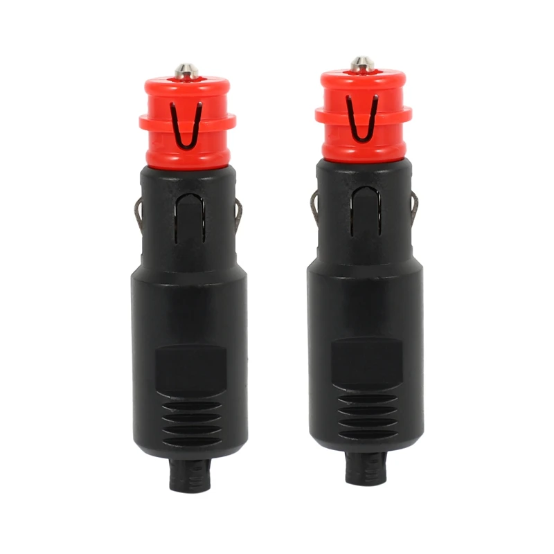 New2x 12V Car Cigarette Lighter Socket Power Plug Connection Male Adaptor