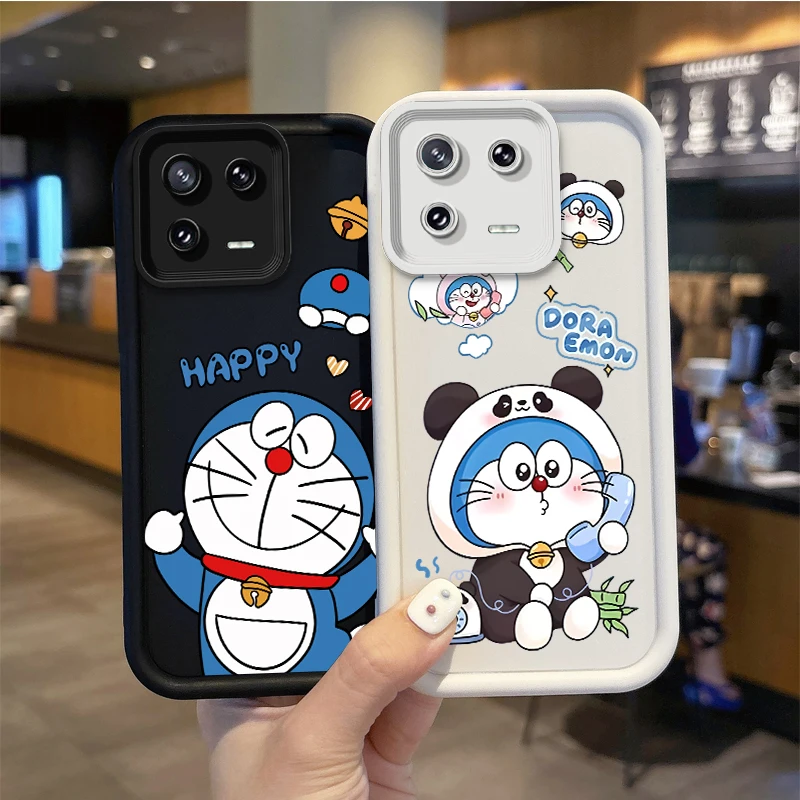 Happy Cartoon D-Doraemon Phone Case For Redmi Note 13 12 Pro Plus 5G Note 13 12 11 10 Pro 12C 10C 9C A2 A1 Phone Protective Case