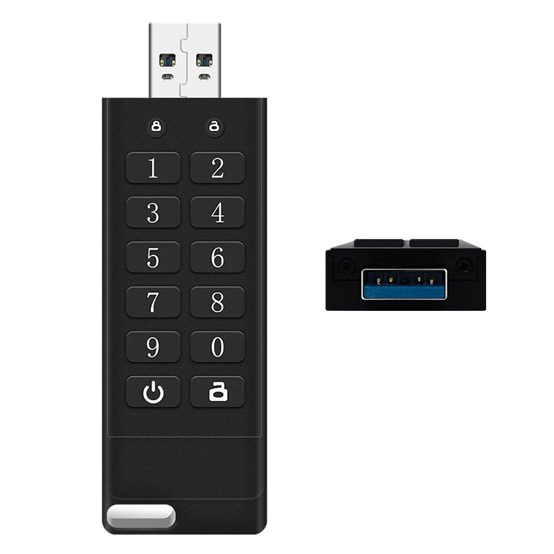 Goldenfeldt USB 3.0 encrypted and secure USB flash drive emphasizes privacy and security 32GB  64GB