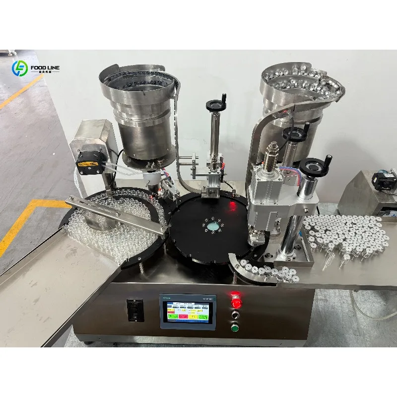 Customized Tabletop Automatic Glass Vial Small Dose Bottle Filling and Capping Machine