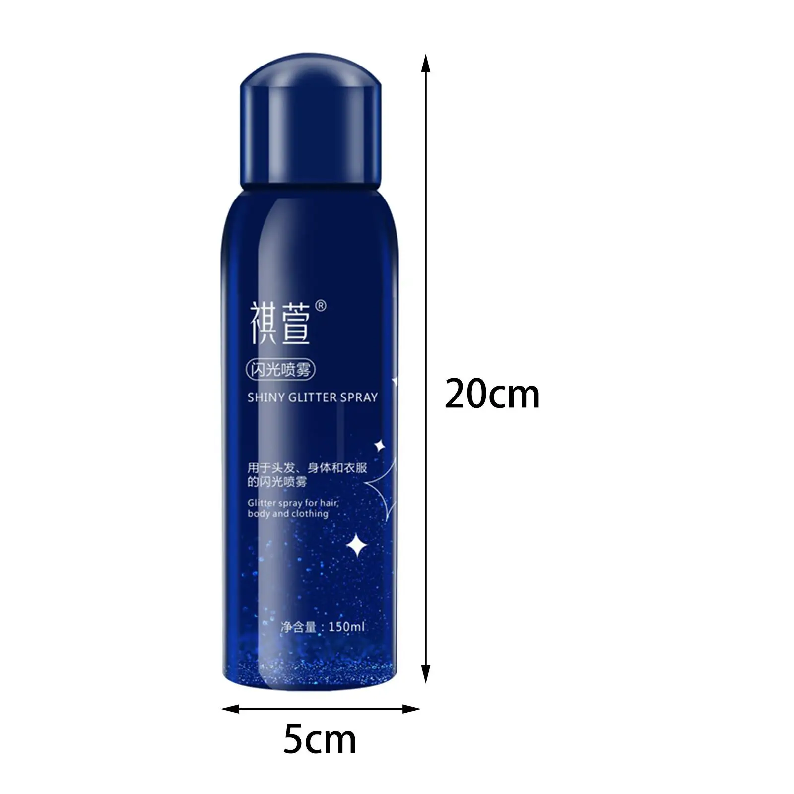 Body Glitter Shiny Spray para mulheres, pêlos faciais, 150ml