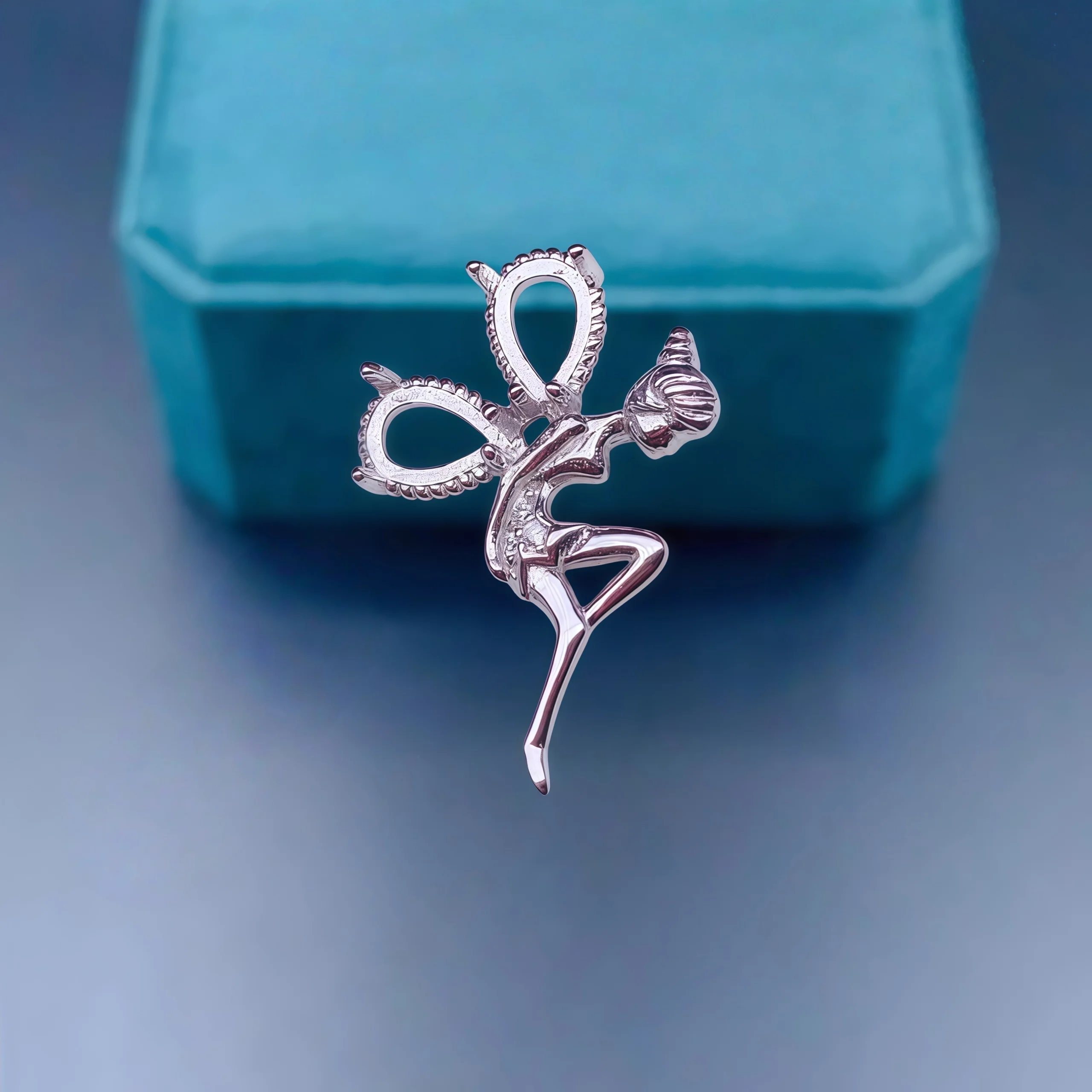 

Inlay 4*6mm Water Drop Stone Fashion DIY Empty Pendant Holder S925 Sterling Silver Angel Design Fine Charm Jewelry for Woman Man
