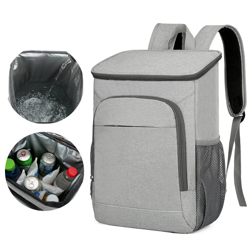 Zaino per isolamento termico di grande capacità borsa da Picnic in tessuto Oxford impermeabile per esterni borsa a tracolla multistrato portatile Unisex