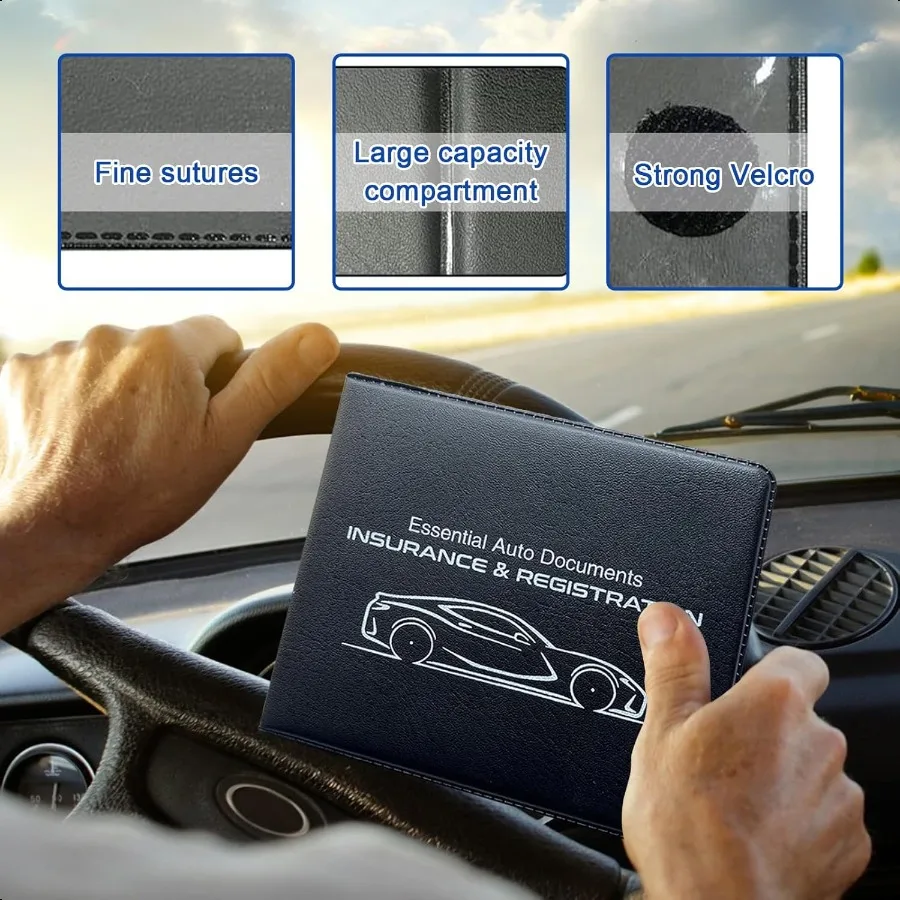 ซองใส่เอกสารรถยนต์ 2 ชิ้น พร้อมช่องเก็บของในรถ พร้อมฝาปิด อุปกรณ์ตกแต่งภายในรถยนต์