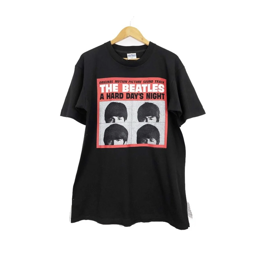 خمر روك قصيرة الأكمام تي شيرت بواسطة البيتلز الصيف موضة القطن الخالص تي شيرت رجالي ملابس الأطفال المحملة Y2k امرأة