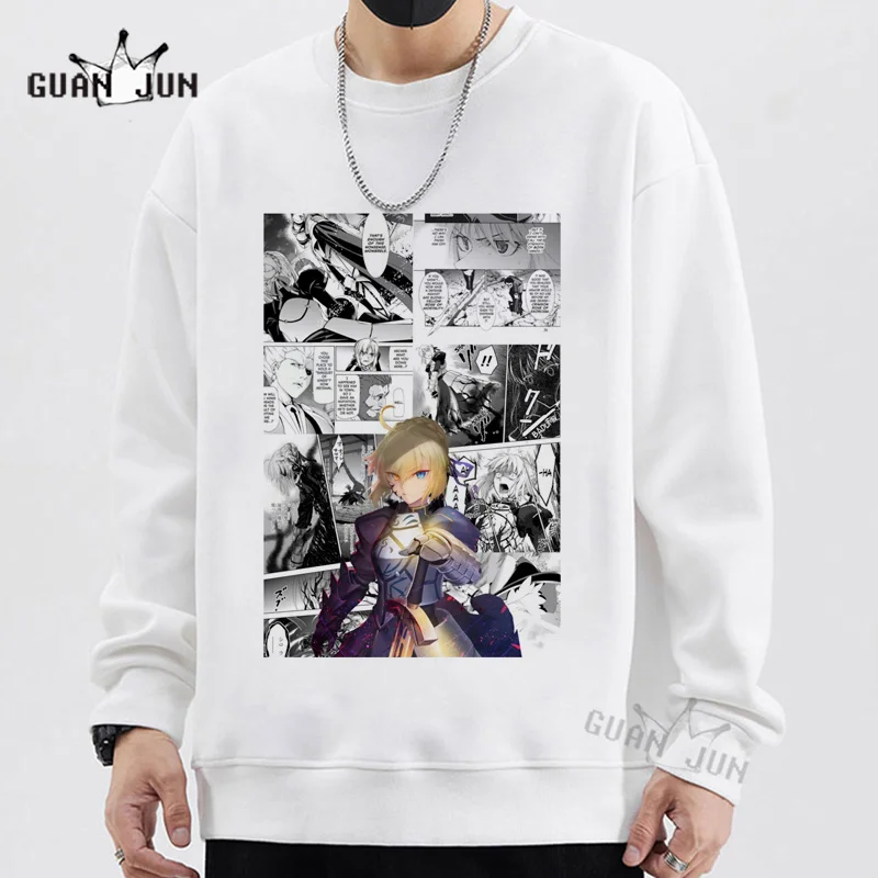 Anime Sweatshirt Fate Stay Night Harajuku Saber Manga Hoodies Graphic Winter Pullover Fashion Long Sleeve Men/Women Hoody