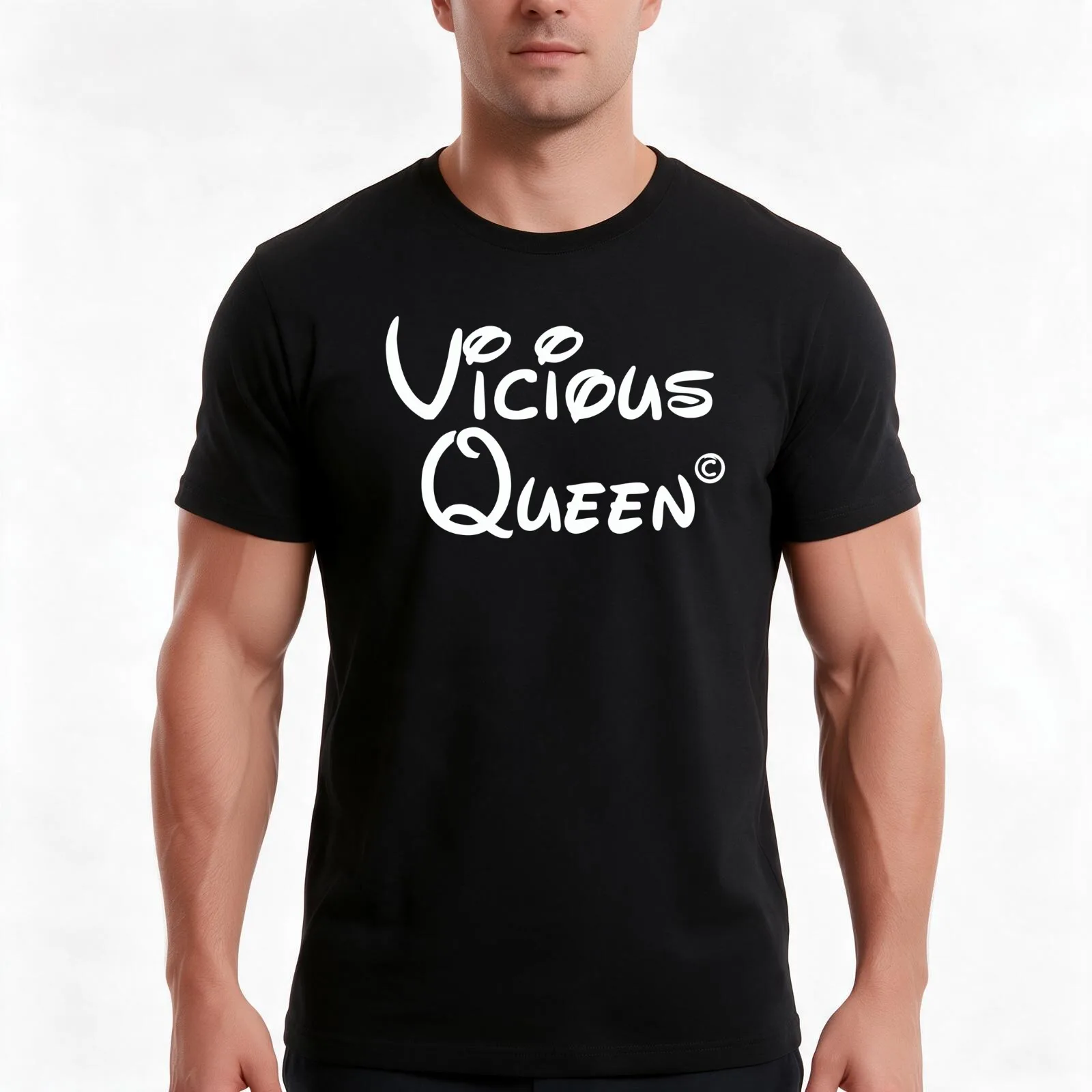 Vicious Queen 2 T-Shirt, Summer Casual Cotton Tee, Oversized Streetwear Tops, Vintage Graphic Print, Loose Fit Short Sleeve