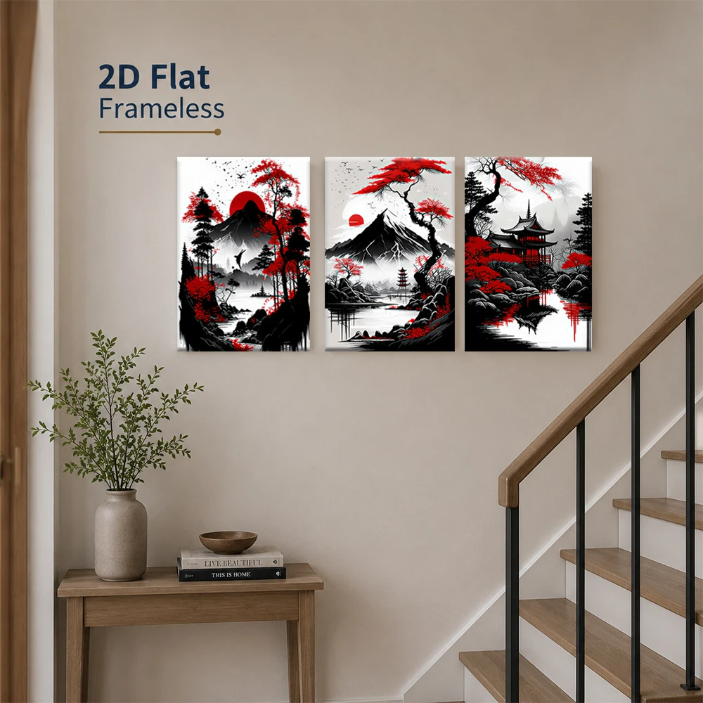 3pcs frameless Canvas Painting - Abstract Canvas Set ulasan dan harga