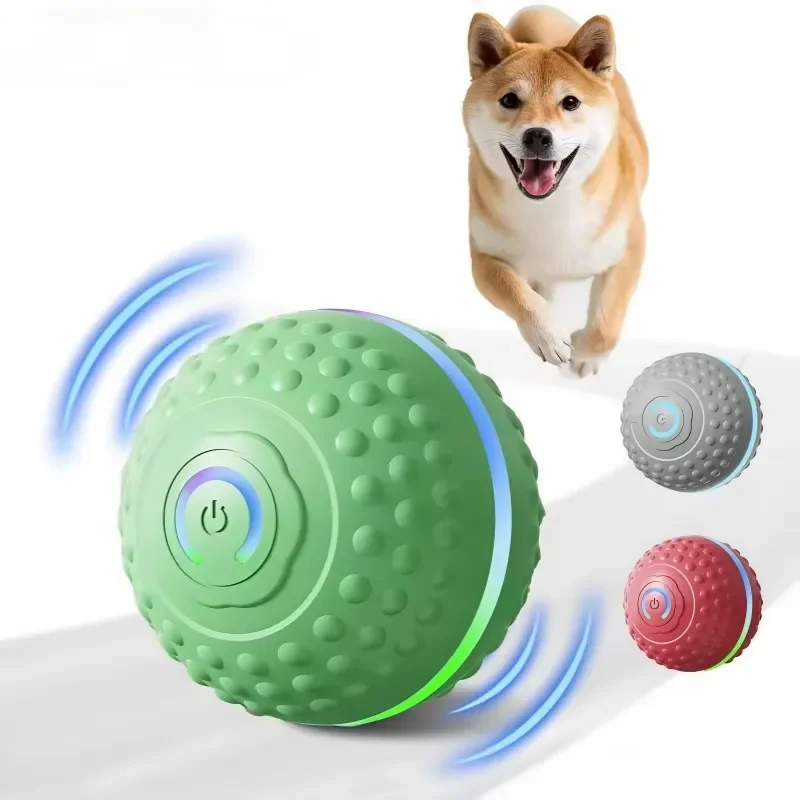 Interactive Movement Plastic Automatic Electric USB Charging Pet Ball Toy for Dog and Cat Chew Play