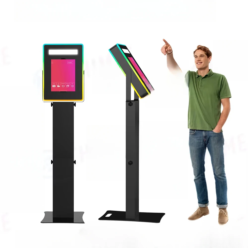

New Selfie Station Ipad Square Adjustable Photo Booth Tilt Head iPad Photo Booth Software for Sale