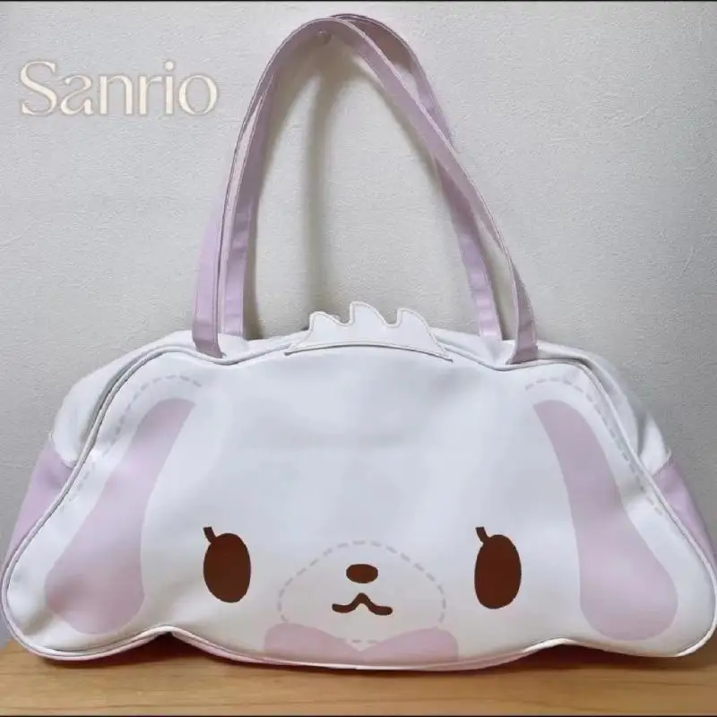 New Kawaii Cute Sanrio Sugarbunnies Bag Double Sided Pu Handbag Single Shoulder Bag With Large Capacity Ins Gift For Girls