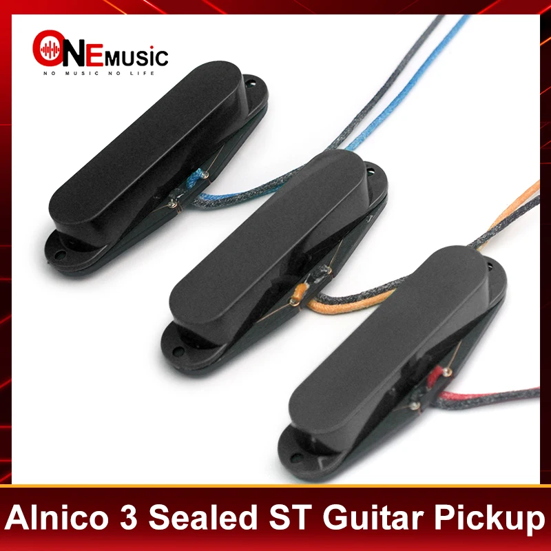 Alnico 3 Sealed ST Style Electric Guitar Pickup Handmade Single Coil Pickup 5.4/5.4/5.6K Guitar Accessories Multi Colour