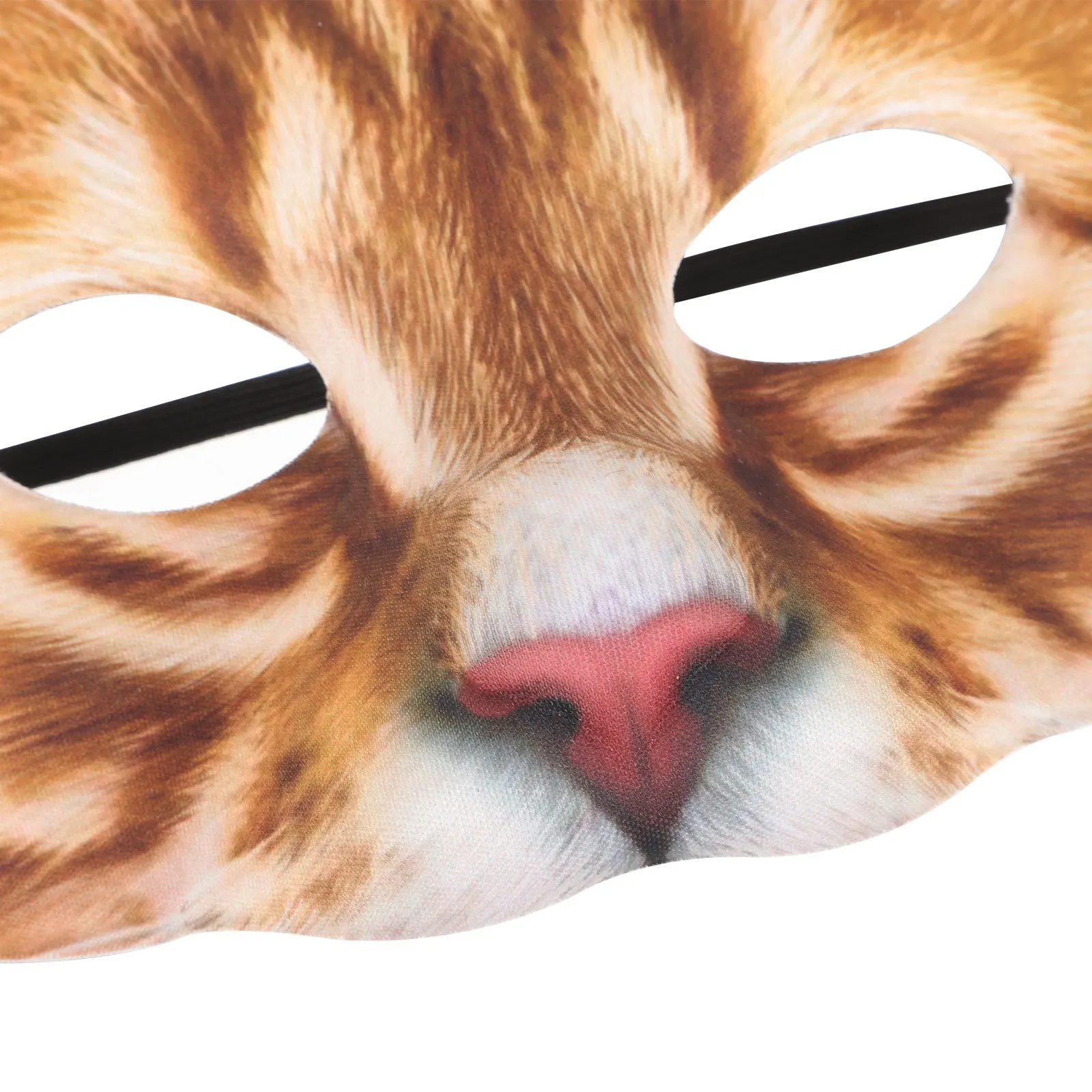 

1pc Cat Mask Half Eyes Eva Fabric Durable Funny Design For Halloween Carnival Masquerade Cosplay Party Orange Style