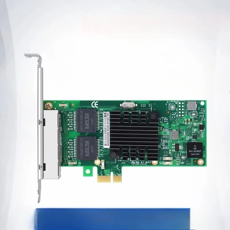 INTEL Gigabit Network Card I350T4V2 Four Port PCIE Soft Router x1 Electrical Port AM4 Server 350T2 Aggregation