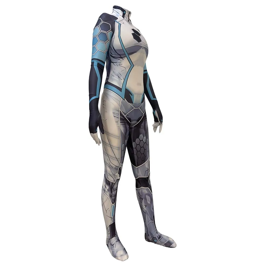 Halloween Adults Female Rivals Sue Storm Cosplay Costumes Future Foundation Superhero Zentai Suit Bodysuit Party Jumpsuits