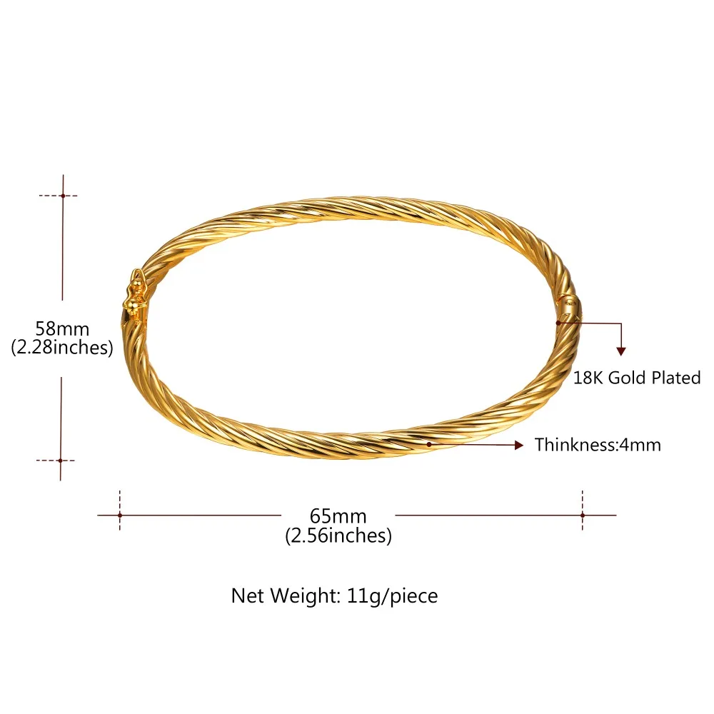 Twisted Wire Cable Bangle Bracelet for Women Cuff Minimalist Daily Jewelry