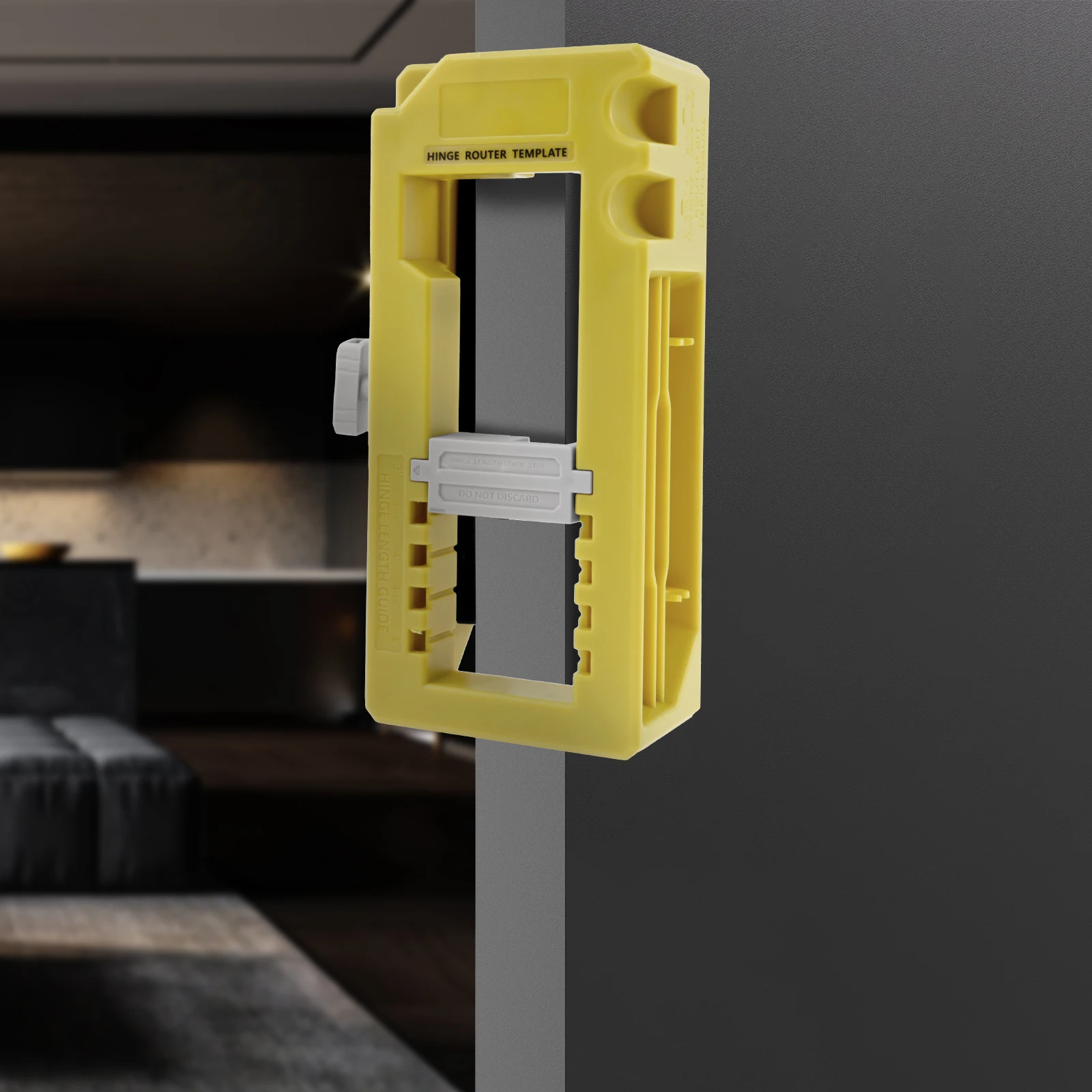 

Door Hinge Mortise Jig Kit Sturdy Door Hinge Router Template Cabinet Door Hinge Installation Kit Door Hinge Mounting Jig Door