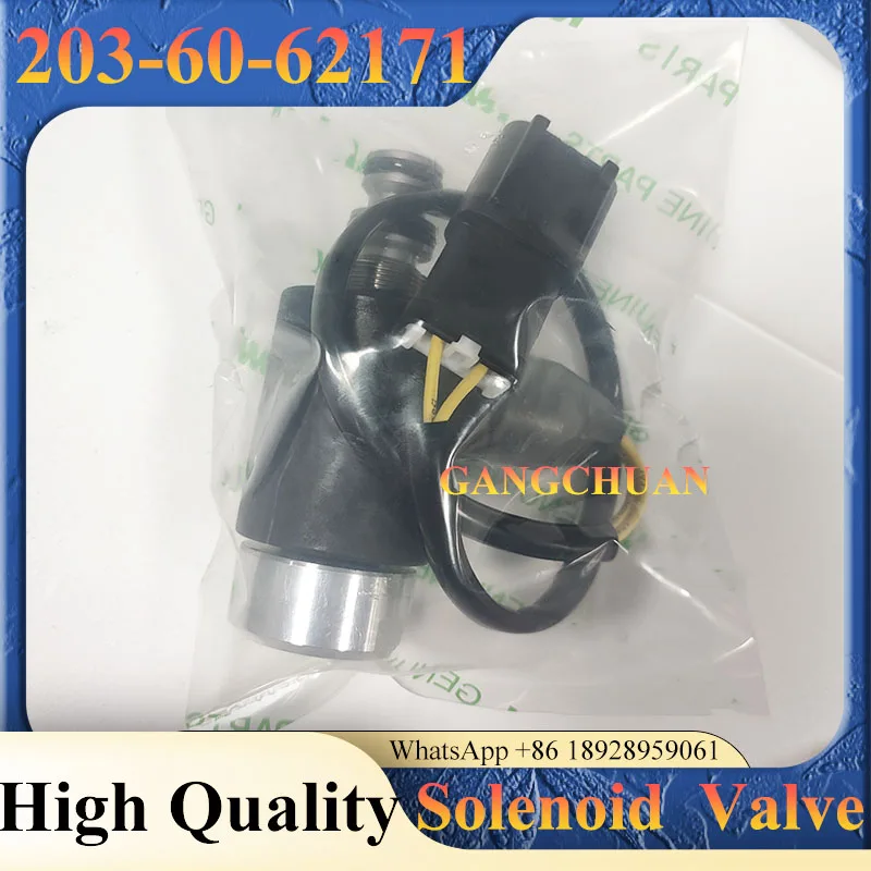 Solenoid Valve 203-60-62171 2036062171 for PC120-5 PC120-6 Excavator  Spare Parts