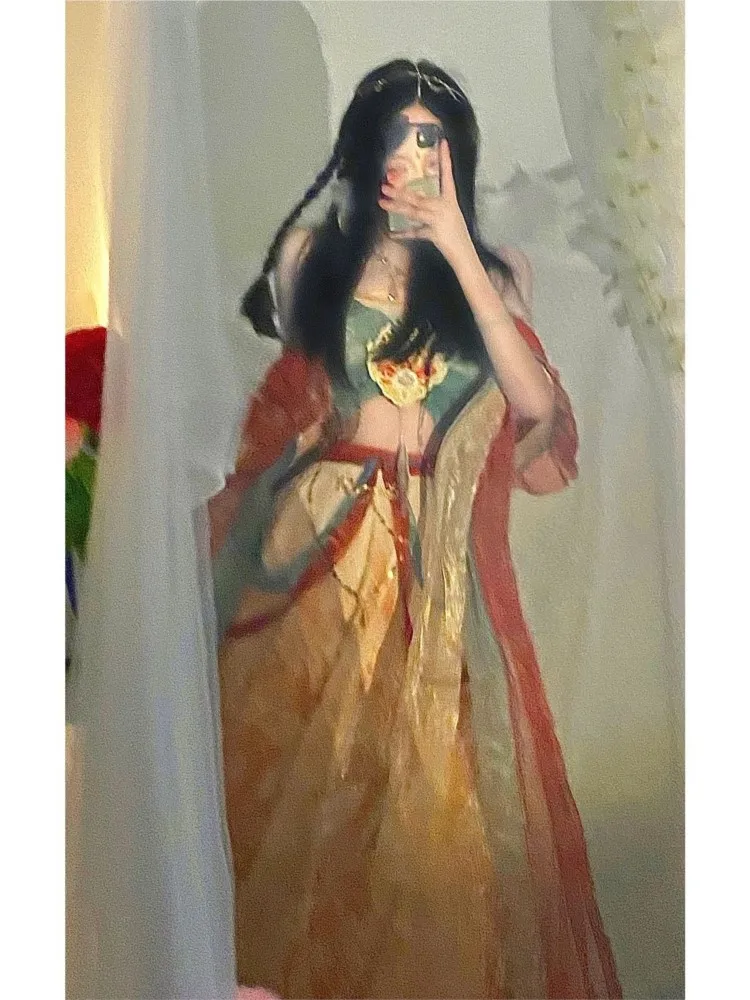 Dunhuang نمط غريب المناطق الغربية يونغ هان تحسين فستان مطرز #5