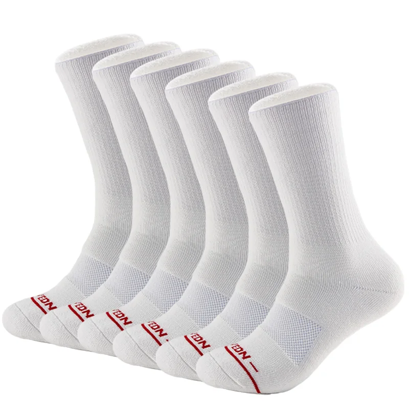 

Men's Heavyweight Terry Crew Socks Thick Cushioned Workout Athletic Socks Minimalist Style for Gym Running Basketball Daily Wear