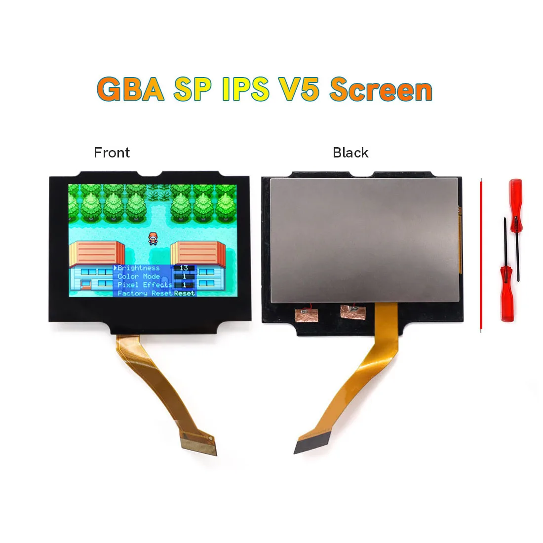 

720x480 GBA SP IPS V5 LCD High Brightness Backlight Screen Kits With Shell Housing For Gameboy Advance SP Console