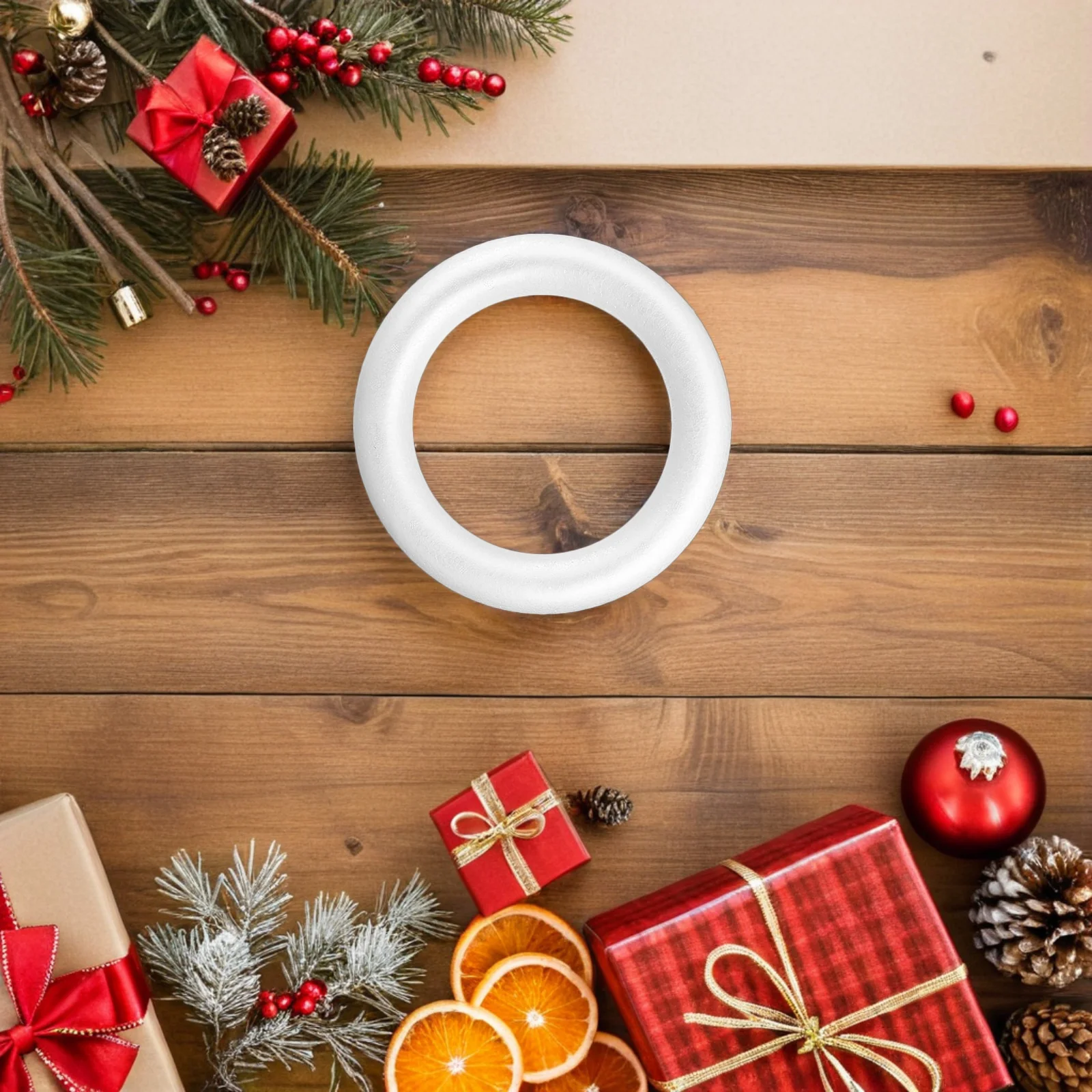 

36pcs White For Crafts Holiday Decoration Diy Forms Polystyrene Circles Round Craft Supplies Floral Projects Flower Wreath Rings