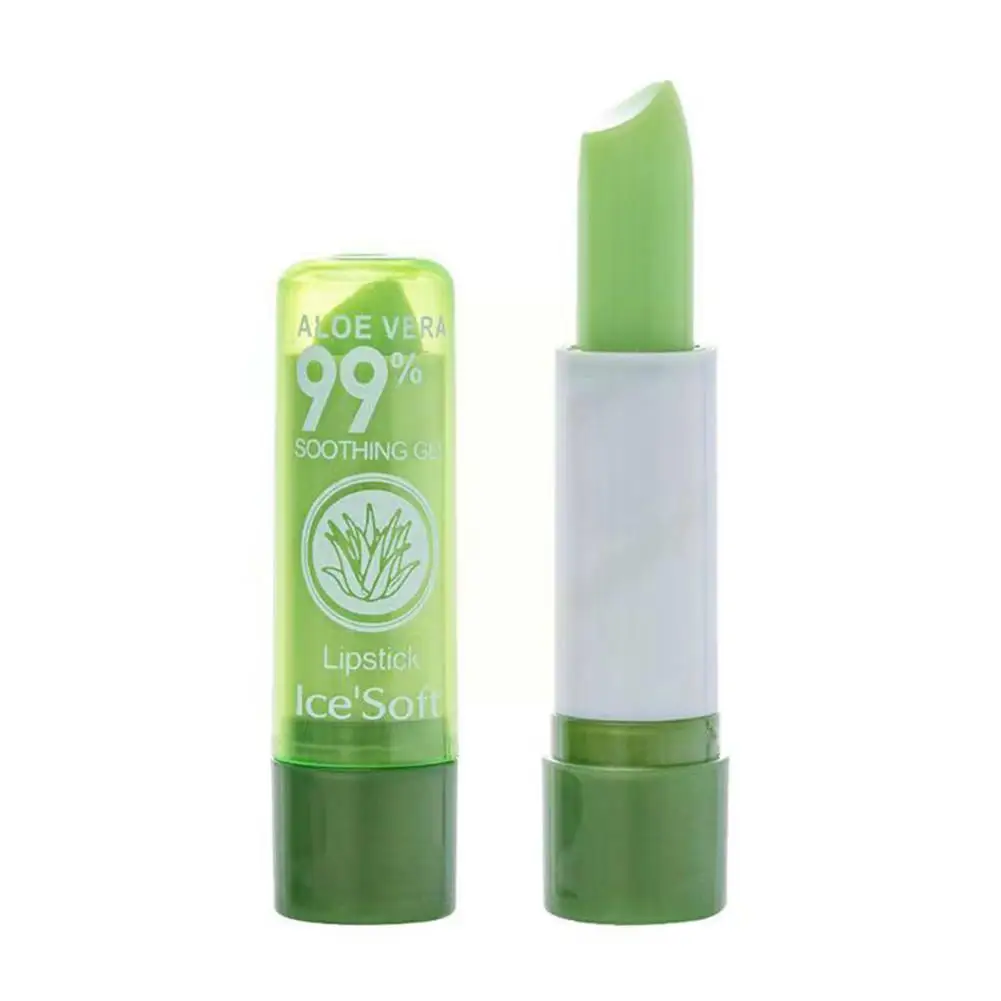 Bálsamo labial de Aloe Vera que cambia de Color, Pintalabios duradero, impermeable, temperatura, cuidado hidratante, cambio nutritivo, Z0C2