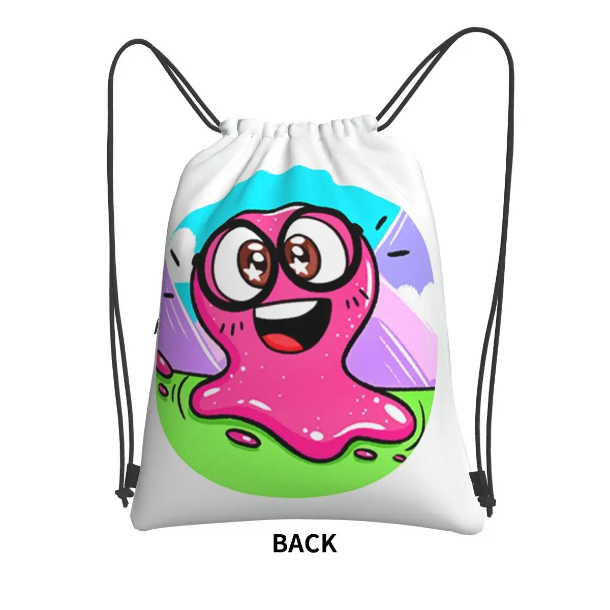 Super Slick Slime Sam Backpacks Portable Drawstring Bundle Pocket Storage Bag Book Bags for Man Woman School