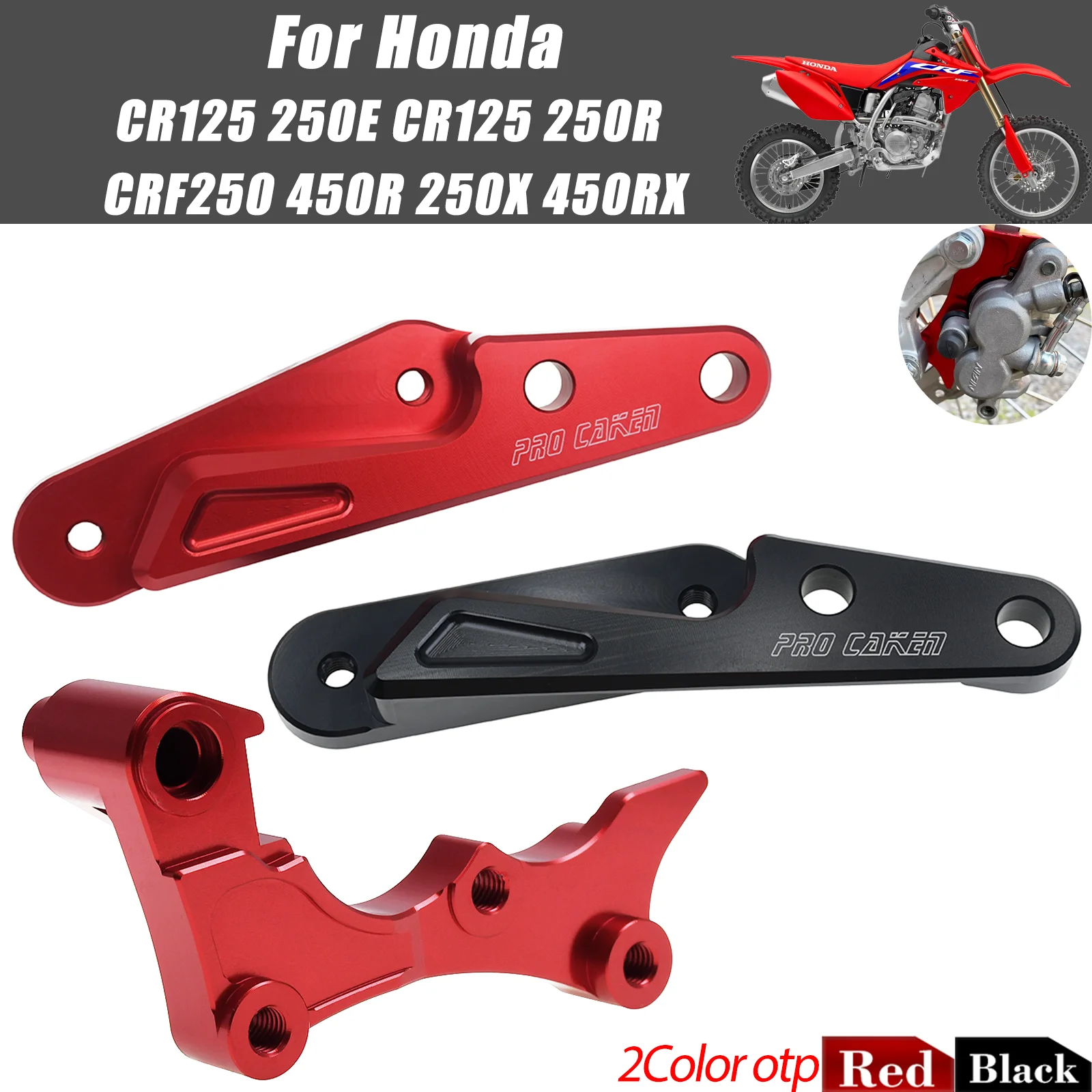 Anti-Rust Brake Caliper Conversion Bracket 270/320mm Modified Spare Accessories Fit Honda CRCRF Series Offroad MX Bike 2002-2023