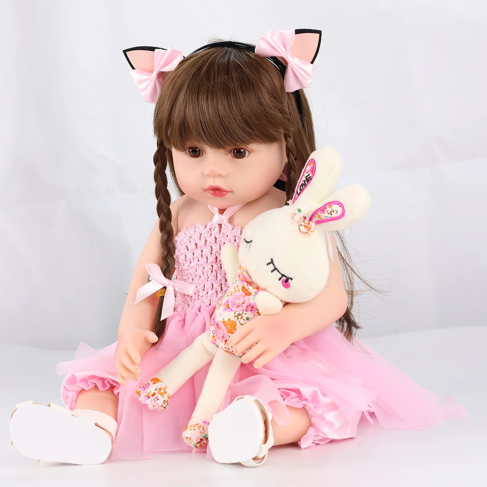 50 CM 20 Inch Realistic  Soft Silicone Reborn Baby Doll With 3D-painting Skin and Vascular Vein Handmade Girl Birthday Gift