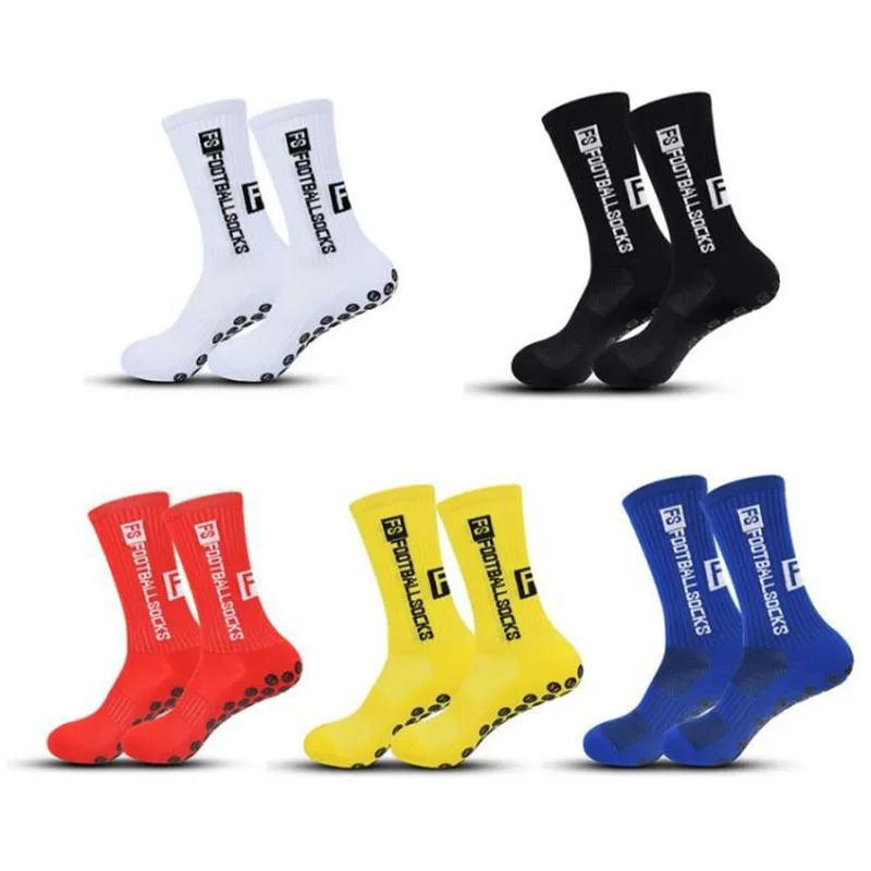 

2024New Style FS Football Socks Round Silicone Suction Cup Grip Anti Slip Soccer Socks Sports Men Women Baseball Rugby Socks