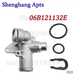 Water Hose Coolant Flange For Audi A4 B6 B7 S4 Seat Exeo 1.8T 2002 2003 2004 2005 2006-2008 06B121132E,06B-121-132-E Aluminium