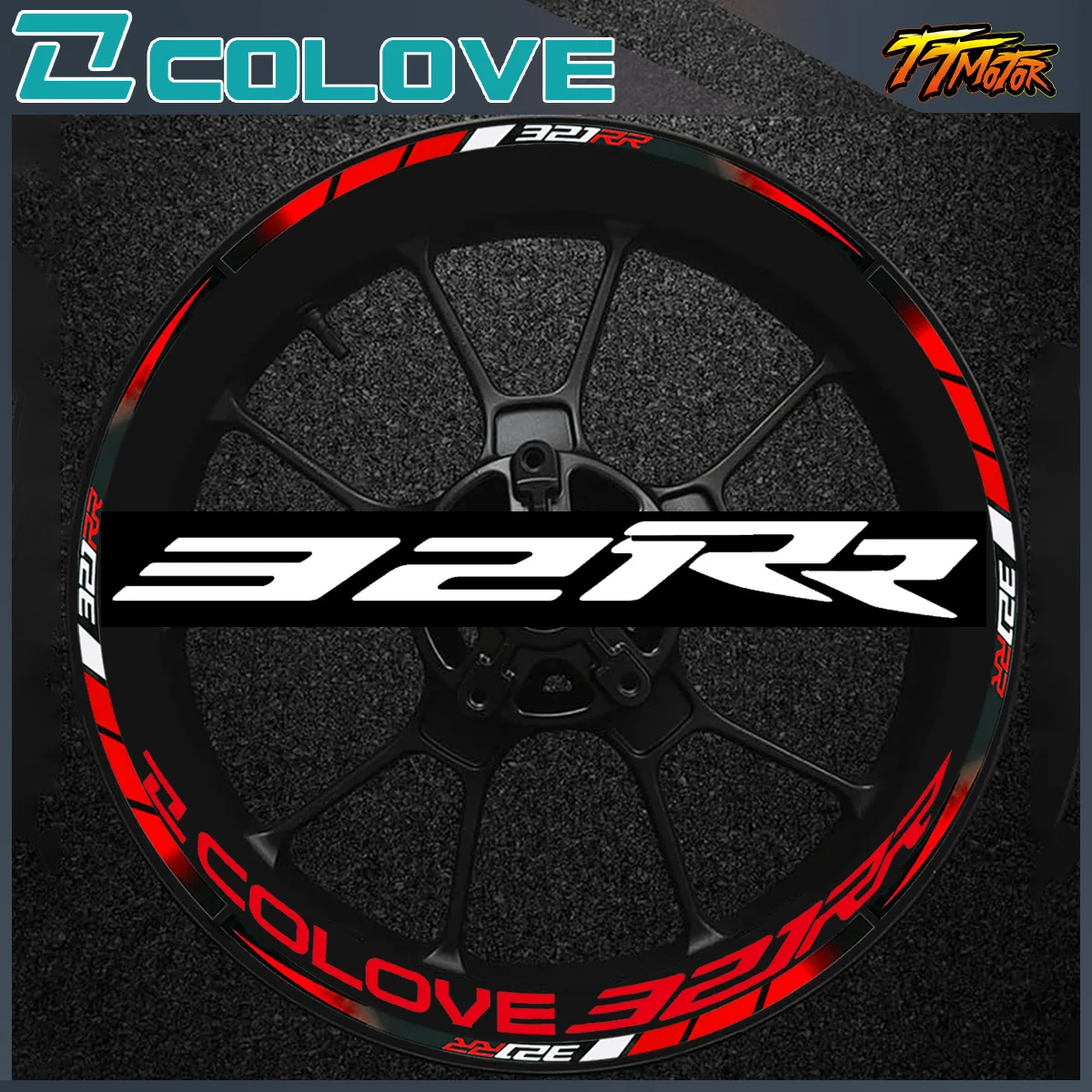 

For Colove Cobra KOVE 321RR 321 RR Motorcycles Accessories Wheel Hub Stickers Tire Rim Stripe Tape Reflective Vinyl Inner Decals