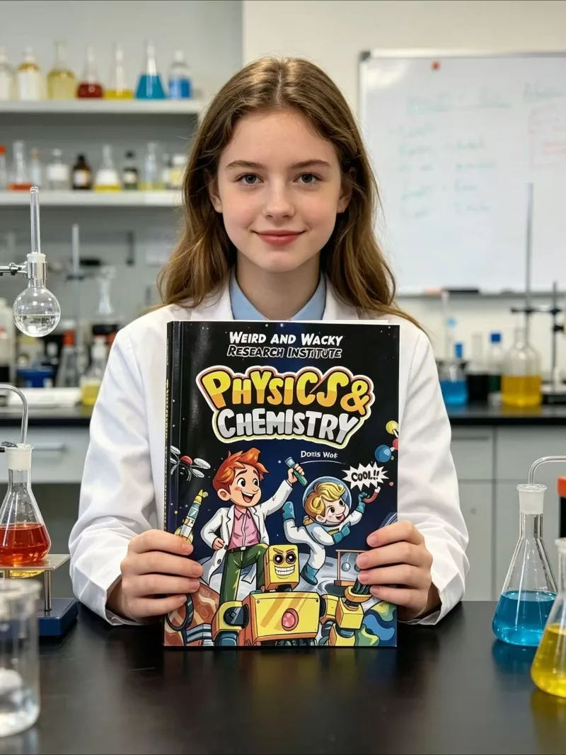 Libro de Ciencias Divertido para Niños |   Libro de historietas de física y química |   Libro Educativo STEM para Niños y Niñas, Libro de Filosofía