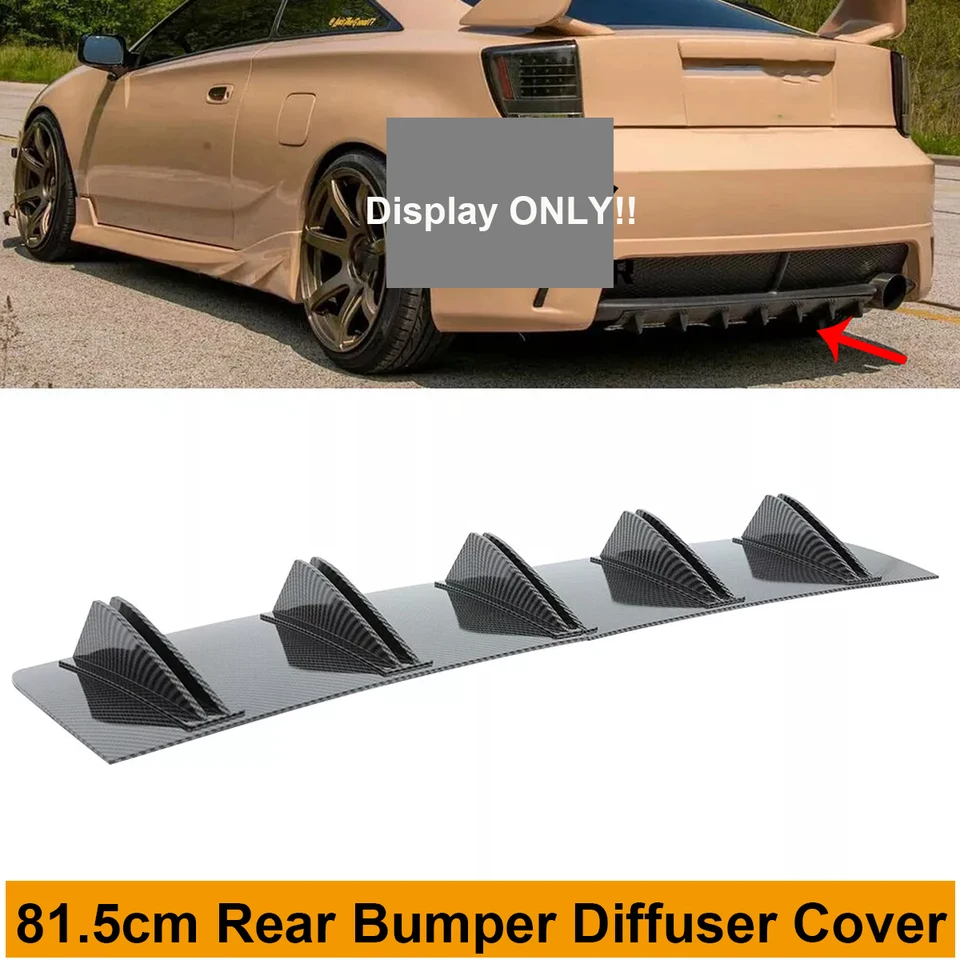 JMTBNO Rear Bumper Diffuser With Shark Fin Spoiler Lip For Ford Mustang GT (2000-2021)