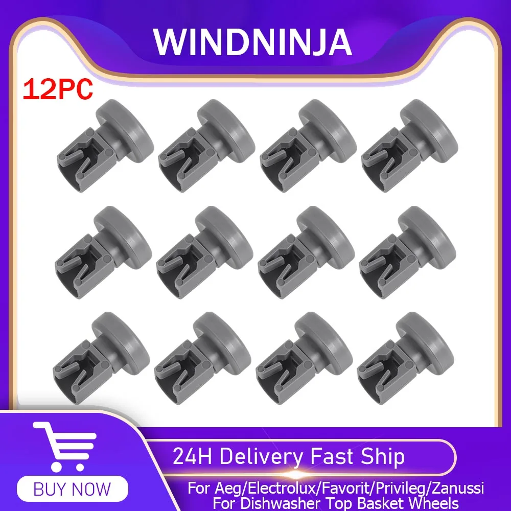 

Dishwasher Top Basket Wheels For Privileg/Zanussi 12PCS Dishwasher Parts For Aeg/Electrolux/Favorit Dish Washer Upper Wheel Kits