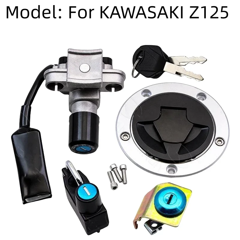 

For Kawasaki BR125 Z125 Pro 2017-2022 Ignition Switch Fuel Gas Cap Seat Lock Set For Kawasaki Z125 2017-2018-2019-2020-2021-2022