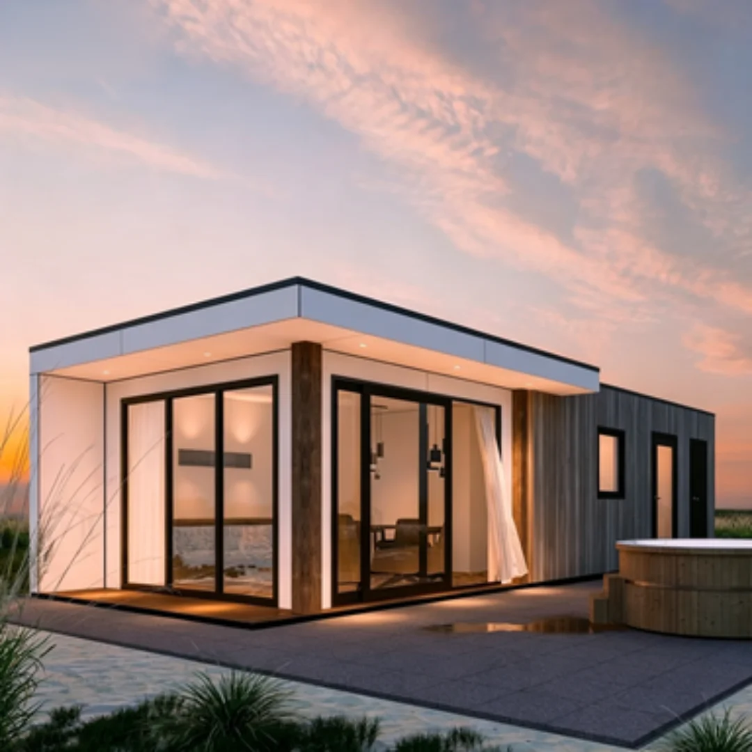 Modern Detached Villa Portable Prefabricated House for Living Office Use