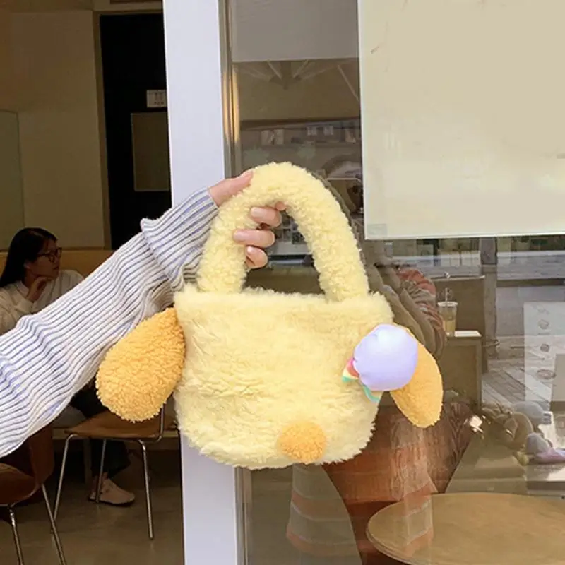 Plush Shoulder Bag Cartoon Plush Dating Bag Fuzzy Plush Coin Pouch Cute Ladies Plush Bag Comfortable For Women And Girls