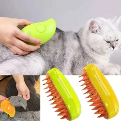 Cepillo de vapor eléctrico para gatos, PULVERIZADOR DE AGUA, peine para mascotas, depilación de silicona suave, cepillo para el pelo de baño, SUMINISTROS DE ASEO