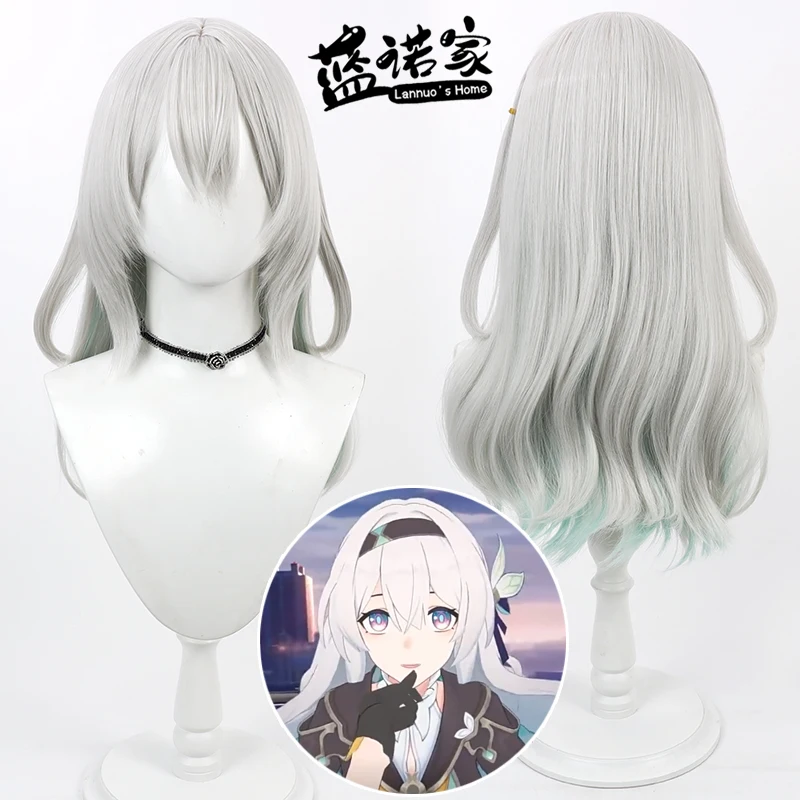 

Anime Honkai Star Rail Firefly Cos Cosplay Wig Halloween Carnival Party Props Synthetic Hair Heat Resistant Fiber + Wig Cap