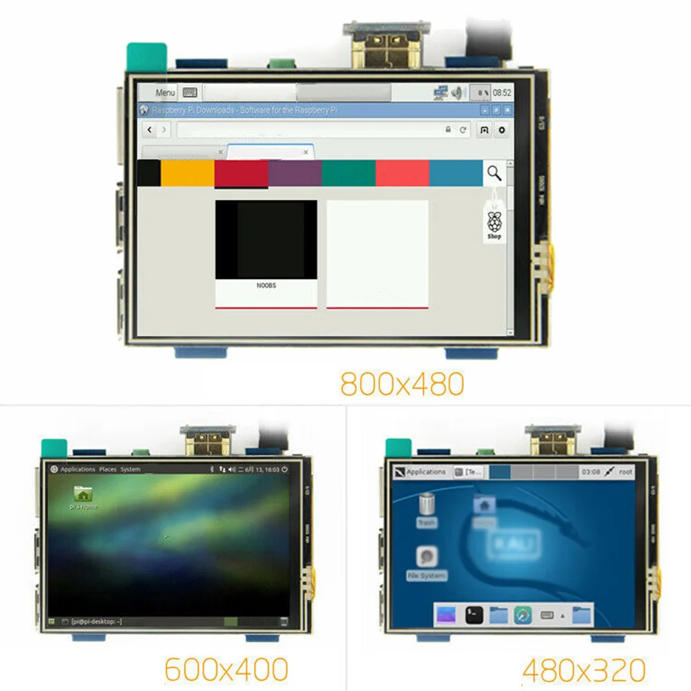 1pcs Pi 4 Acrylic Case For 3.5 Inch Touch Screen LCD Display Compatible Pi 4 Model B/3B+/3B Special Design Home Improvement