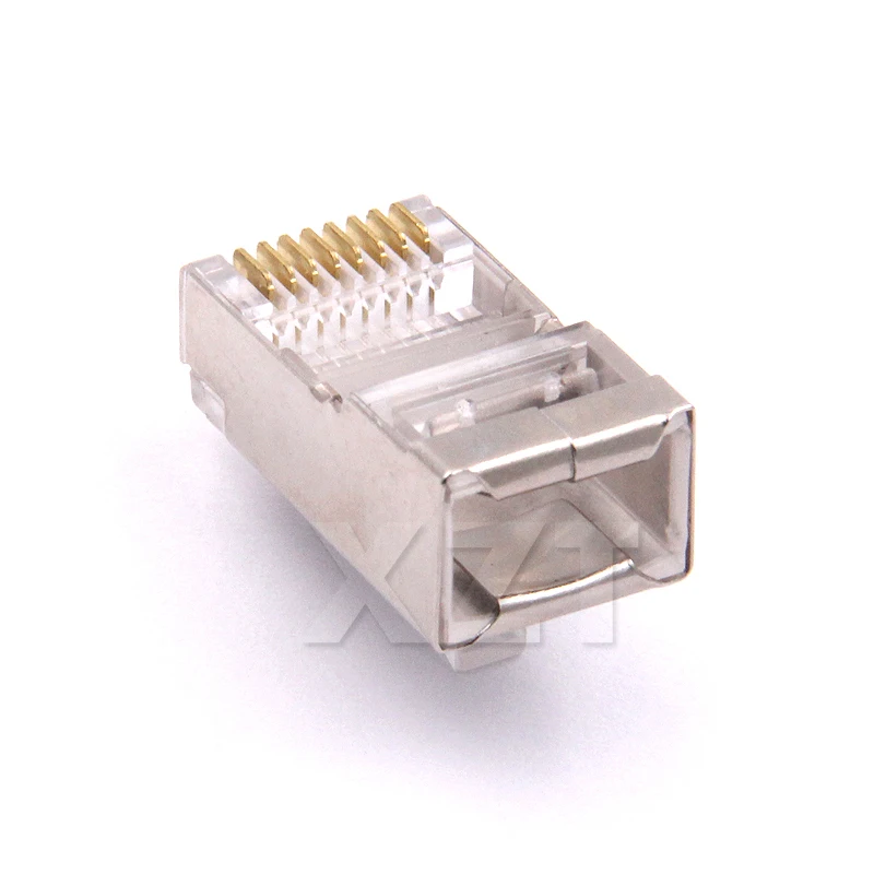10 Uds conector Cat6 conector RJ45 red sin blindaje Cable de red con cabeza de cristal perforada RJ45