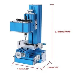 100~240V Mini Milling Machine DIY Woodworking Metal Aluminum Processing Tool NEW