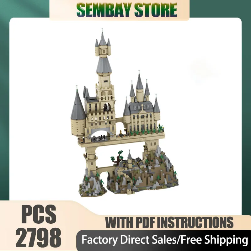 Castello modulare di mattoni da costruzione Moc - Modello alternativo di 71043 Blocchi tecnologici modello Regali di costruzione di giocattoli fai da te di Natale